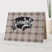 Kerstgroeten Paarse Vink  Kaart (Achterkant)