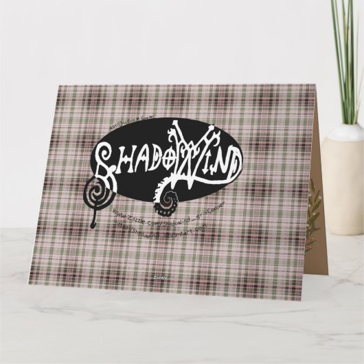 Kerstgroeten Paarse Vink  Kaart (Achterkant)