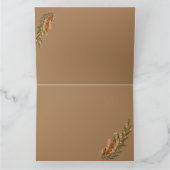 Kerstgroeten Paarse Vink  Kaart (Binnen)