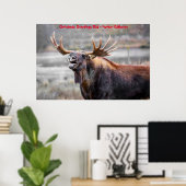 Kerstgroeten Papa Hunter Gatherer Poster (Thuiskantoor)