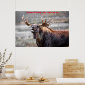 Kerstgroeten Papa Hunter Gatherer Poster (Keuken)