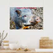 Kerstgroeten Papa Hunter Gatherer Poster (Keuken)