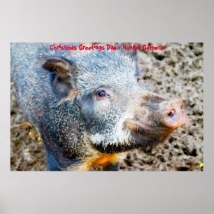 Kerstgroeten Papa Hunter Gatherer Poster