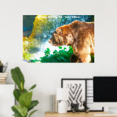 Kerstgroeten Papa Hunter Gatherer Poster (Thuiskantoor)