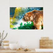 Kerstgroeten Papa Hunter Gatherer Poster (Keuken)