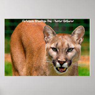 Kerstgroeten Papa Hunter Gatherer Poster