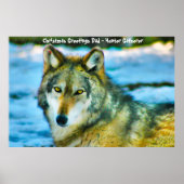 Kerstgroeten Papa Hunter Gatherer Poster (Voorkant)