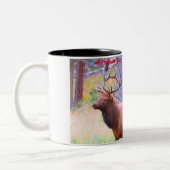 Kerstgroeten Papa Hunter Gatherer Tweekleurige Koffiemok (Links)