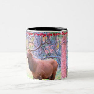 Kerstgroeten Papa Hunter Gatherer Tweekleurige Koffiemok