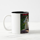 Kerstgroeten Papa Hunter Gatherer Tweekleurige Koffiemok (Links)