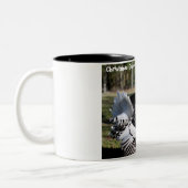 Kerstgroeten Papa Hunter Gatherer Tweekleurige Koffiemok (Links)