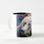 Kerstgroeten Papa Hunter Gatherer Tweekleurige Koffiemok (Voorkant links)