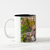 Kerstgroeten Papa Hunter Gatherer Tweekleurige Koffiemok (Links)