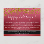 Kerstgroeten Real Estate Agent Farming Feestdagenkaart (Voorkant)