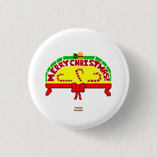 Kerstgroeten Ronde Button (Voorkant)