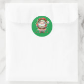 Kerstgroeten Ronde Sticker (Tas)