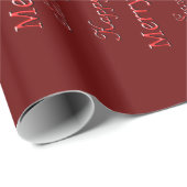Kerstgroeten (rood) cadeaupapier (Rol Hoek)