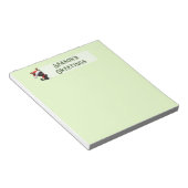  Kerstgroeten Schattigee Kat Notitieblok (Schuin)