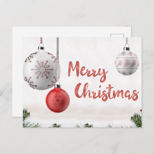 Kerstgroeten, schoonheid in eenvoud, briefkaart (Voorkant / Achterkant)