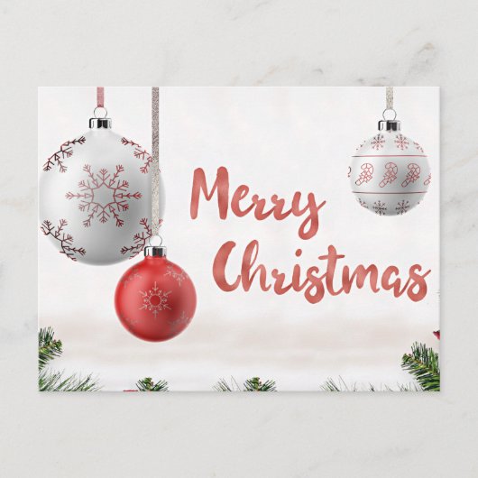 Kerstgroeten, schoonheid in eenvoud, briefkaart (Voorkant)