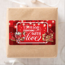 Kerstgroeten Seizoen met liefde Etiket