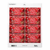Kerstgroeten Seizoen met liefde Etiket (Full Sheet)