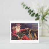 Kerstgroeten Sinterhoes Feestdagenkaart (Staand voorkant)