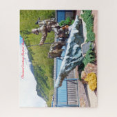 Kerstgroeten Skagway Alaska Legpuzzel (Verticaal)