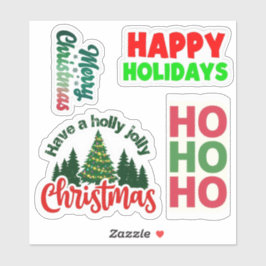 Kerstgroeten Stickers, vakantie Stickers