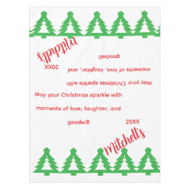 Kerstgroeten tafelkleed