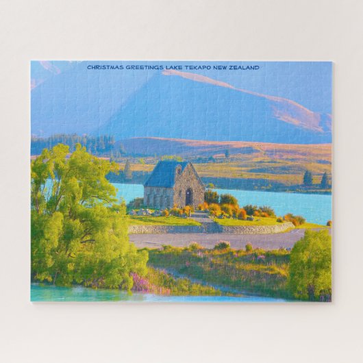 Kerstgroeten Tekapo Nieuw-Zeeland Legpuzzel (Horizontaal)