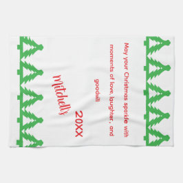 Kerstgroeten theedoek