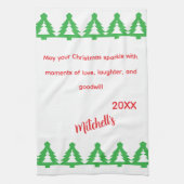Kerstgroeten theedoek (Verticaal)