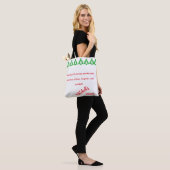 Kerstgroeten tote bag (Op model)
