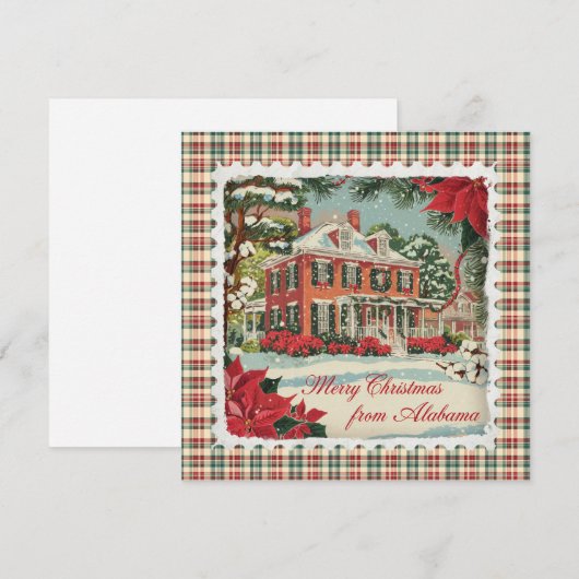 Kerstgroeten uit Alabama Holiday Kaart (Voorkant / Achterkant)