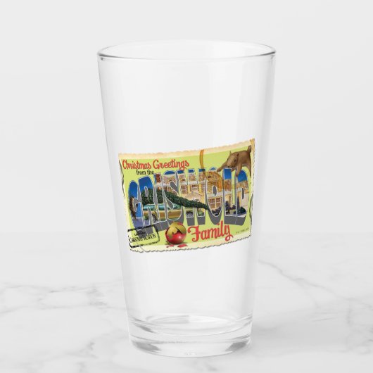 Kerstgroeten uit de familie Griswold Glas (Voorkant)