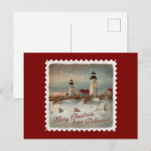 Kerstgroeten uit Delaware Vakantieansichtkaart Feestdagenkaart (Voorkant / Achterkant)