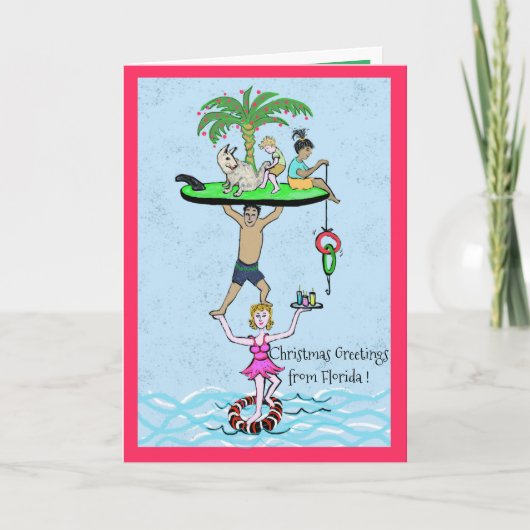 Kerstgroeten uit Florida Kaart (Voorkant)