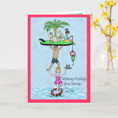 Kerstgroeten uit Florida Kaart (Gele Bloem)