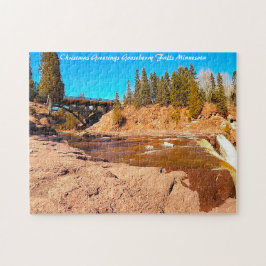 Kerstgroeten uit Gooseberry Falls Minnesota Legpuzzel