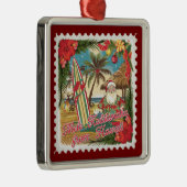 Kerstgroeten uit Hawaï Vakantie Metalen Ornament (Rechts)