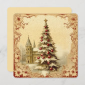 Kerstgroeten uit het verleden feestdagenkaart (Voorkant / Achterkant)