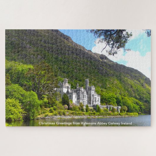 Kerstgroeten uit Kylemore Abbey Galway Legpuzzel (Horizontaal)