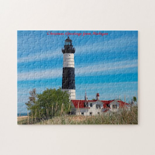 Kerstgroeten uit Michigan Legpuzzel (Horizontaal)