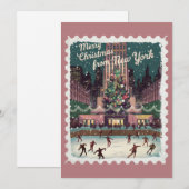 Kerstgroeten uit New York Holiday Kaart (Voorkant / Achterkant)