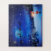 Kerstgroeten uit opa en oma legpuzzel (Verticaal)