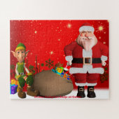 Kerstgroeten uit opa en oma legpuzzel (Horizontaal)