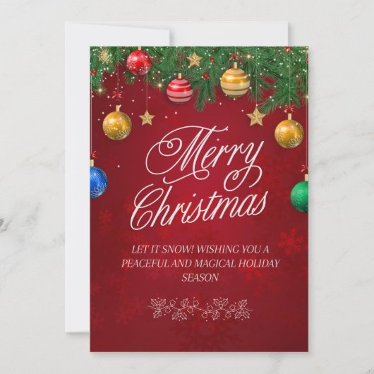 Kerstgroeten uitnodigingskaart kaart (Voorkant)