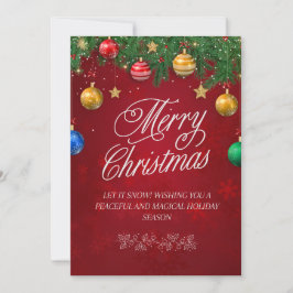 Kerstgroeten uitnodigingskaart kaart