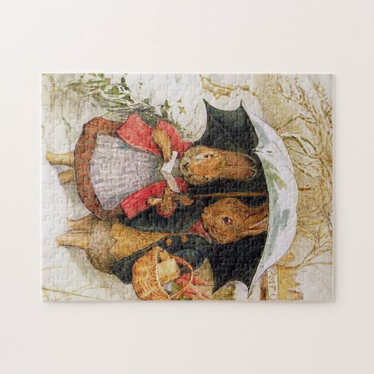 “Kerstgroeten” van Beatrix Potter Legpuzzel (Horizontaal)
